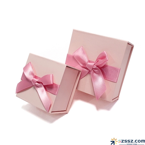 磁力蝴蝶结丝带盒-桃粉色